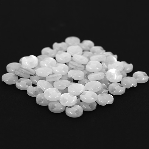 14711 Sullivans 12mm Round Plastic Button With Shank - White - Bag Of 100