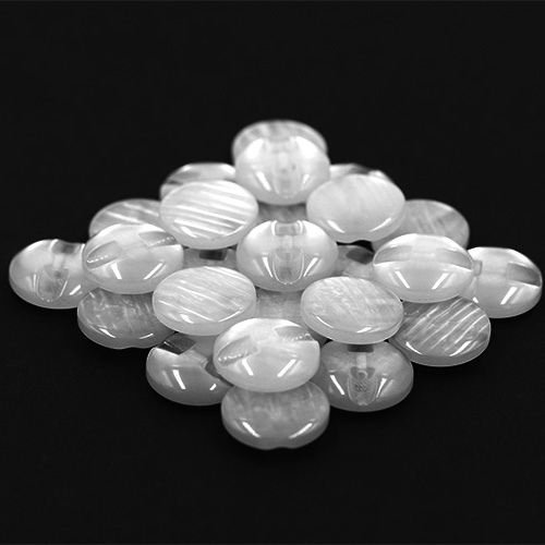 14733 Sullivans 18mm Round Plastic Button With Shank - White - Bag Of 100