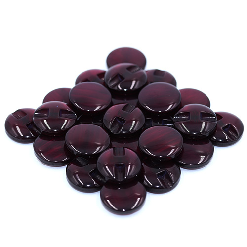 14735 Sullivans 18mm Round Plastic Button With Shank - Wine - Bag Of 100