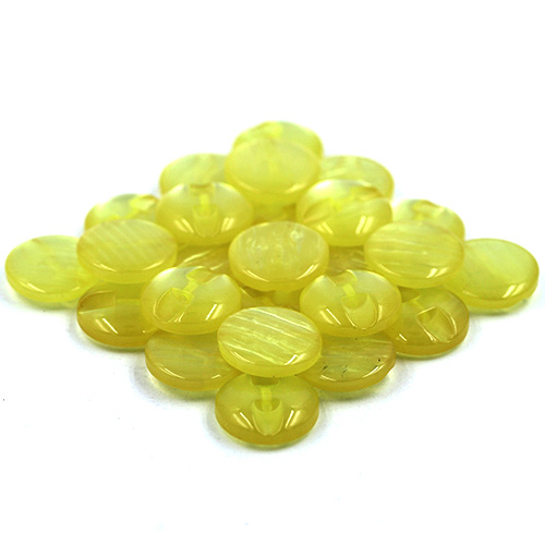 14738 Sullivans 18mm Round Plastic Button With Shank - Lemon - Bag Of 100