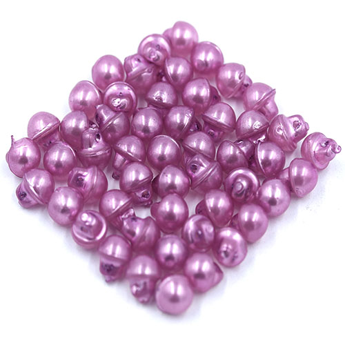 14757 Sullivans 8mm Pearl Plastic Button With Shank - Lilac - Bag Of 100