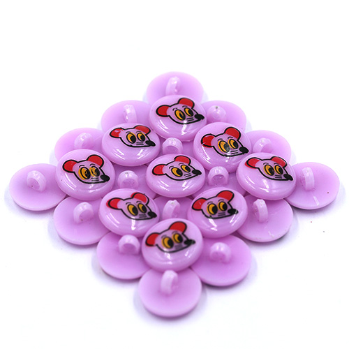 14764 Sullivans 18mm Kids Plastic Shank Button - Miki Lilac - 35 In A Tube