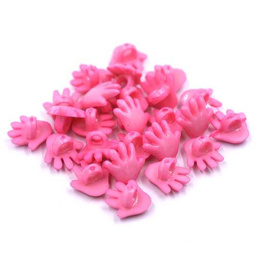 14786 Sullivans 15mm Kids Plastic Button With Shank - Pink Hand - 35 In A Tube