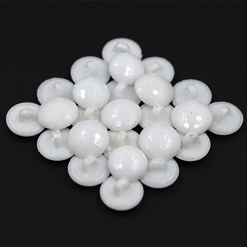 14823 Sullivans 15mm Kids Plastic Button With Shank - White Round Ball - 35 In A Tube