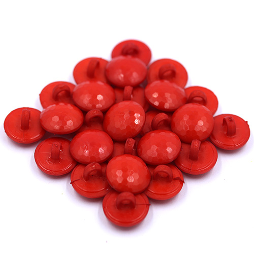 14825 Sullivans 15mm Kids Plastic Button With Shank - Red Round Ball - 35 In A Tube