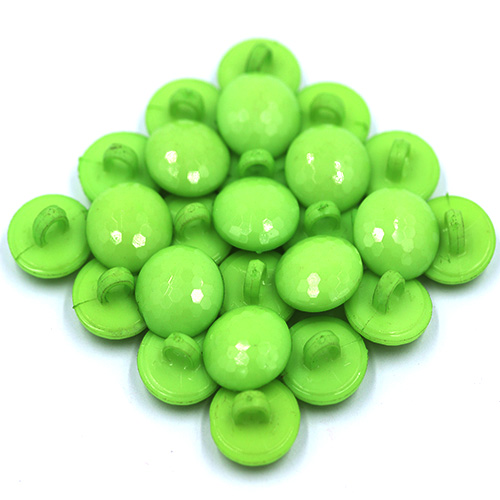 14826 Sullivans 15mm Kids Plastic Button With Shank - Lime Round Ball - 35 In A Tube