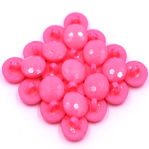 14827 Sullivans 15mm Kids Plastic Button With Shank - Hot Pink Round Ball - 35 In A Tube
