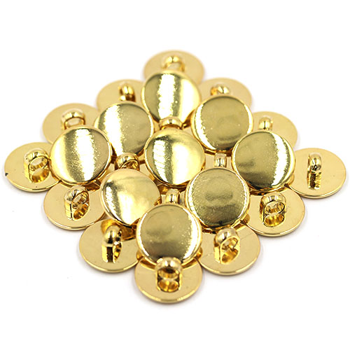14890 Sullivans 15mm Plain Round Plastic Shank Button - Gold - 26 In Tube