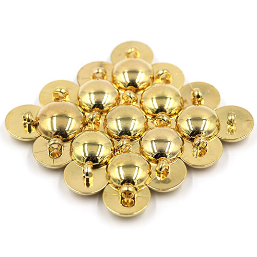 14896 Sullivans 18mm Plain Domed Plastic Shank Button - Gold - 21 In Tube