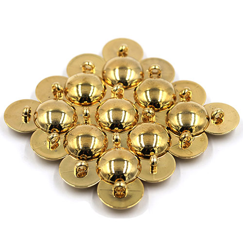 14897 Sullivans 21mm Plain Domed Plastic Shank Button - Gold - 18 In Tube