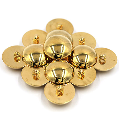 14898 Sullivans 25mm Plain Domed Plastic Shank Button - Gold - 16 In Tube