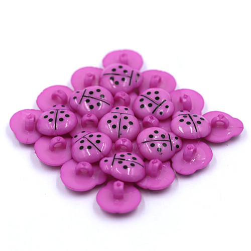 14994 Sullivans 15mm Kids Plastic Shank Button - Lilac Beetle - 35 In A Tube