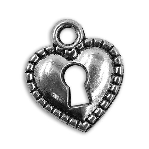 15192 Sullivans Charms - Silver Heart - 50 In A Tube