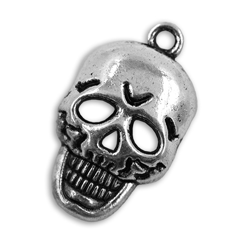 15194 Sullivans Charms - Silver Skull - 50 In A Tube