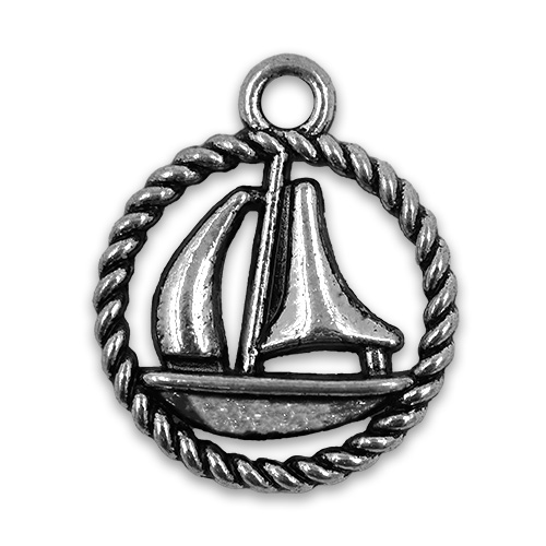 15196 Sullivans Charms - Silver Boat - 50 In A Tube