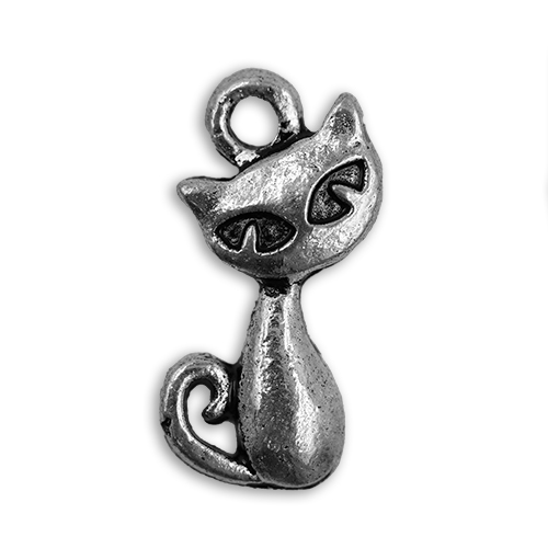 15201 Sullivans Charms - Silver Cat - 50 In A Tube