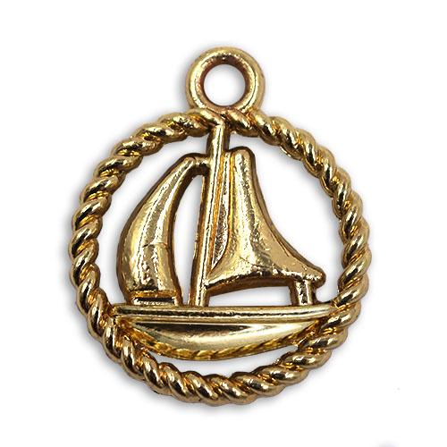 15204 Sullivans Charms - Gold Boat - 50 In A Tube