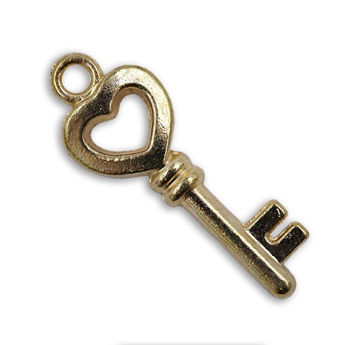15206 Sullivans Charms - Gold Key - 50 In A Tube