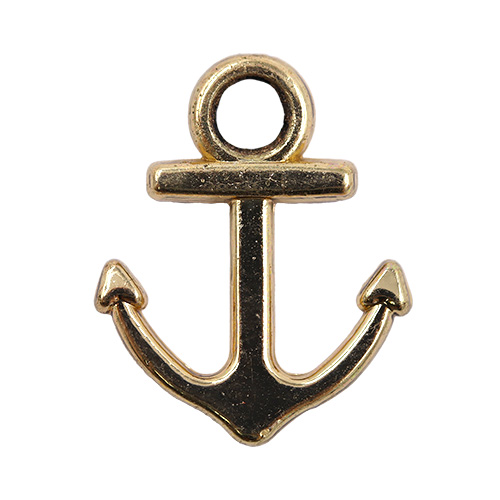 15209 Sullivans Charms - Gold Plain Anchor - 50 In A Tube