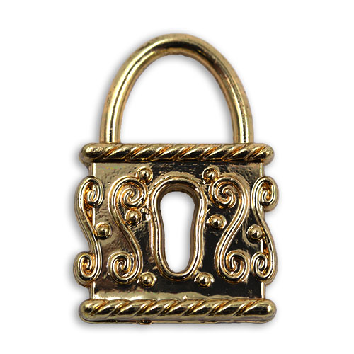 15211 Sullivans Charms - Gold Large Lock - 50 In A Tube