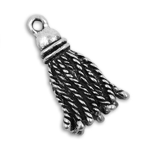 15288 Sullivans Charms - Silver Tassel - 50 In A Tube