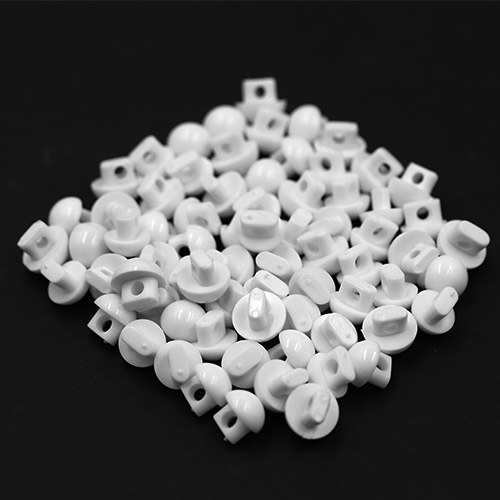 15296 Sullivans 10mm Round Plastic Dome Shank Button - White - 70 In A Tube
