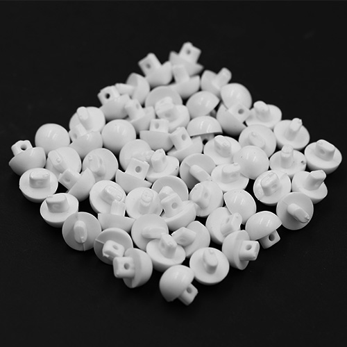 15297 Sullivans 12mm Round Plastic Dome Shank Button  - White - 59 In A Tube