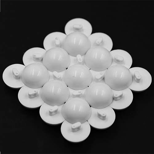 15299 Sullivans 16mm Round Plastic Dome Shank Button  - White - 38 In A Tube