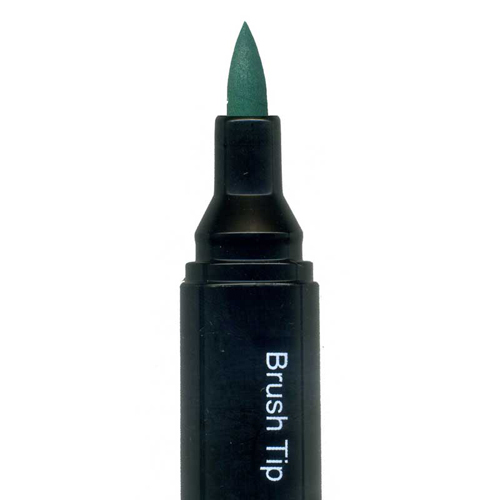 153004 Marvy Brush Tip Fabric Marker - Green