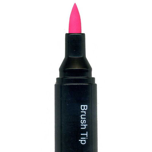 153099 Marvy Brush Tip Fabric Marker - Fluro Pink