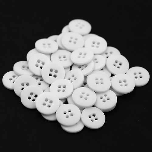 15310 Sullivans 13mm Round Plastic Opaque Button 4 Hole - Cream - 44 In A Tube
