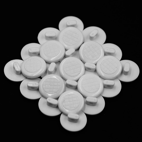 15328 Sullivans 14mm Round Plastic Shank Button - White Checkerboard - 34 In A Tube