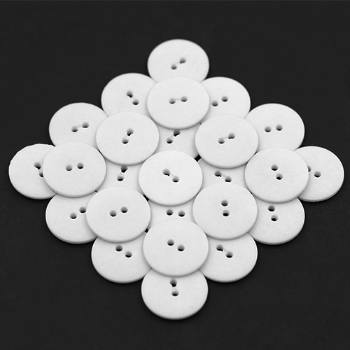 15336 Sullivans 23mm Round Plastic Opaque Button 2 Hole - White - 40 In A Tube