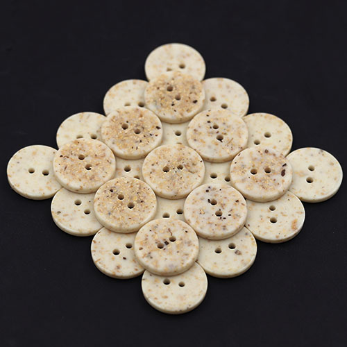 15353 Sullivans 20mm Round Plastic Button 2 Hole - Natural Earth Toned - 35 In A Tube