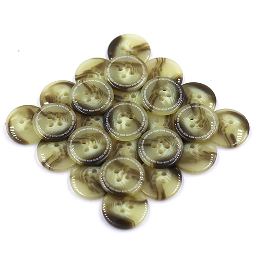 15378 Sullivans 18mm Round Plastic Button 4 Hole With Slotted Perforated Border - Beige - 55 In A Tube