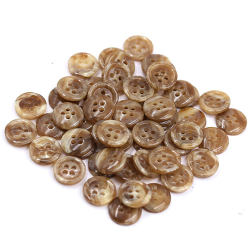 15384 Sullivans 13mm Round Plastic Button 4 Hole With Earth Tones - Caramel - 153 In A Tube