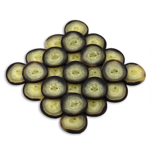 15414 Sullivans 23mm Ringed Round Plastic Button 2 Hole - Banana - 23 In A Tube