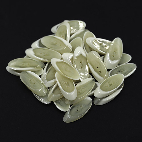 15419 Sullivans 35mm Slivered Wood Effect Plastic Button 2 Hole- Off White - 60 In A Tube