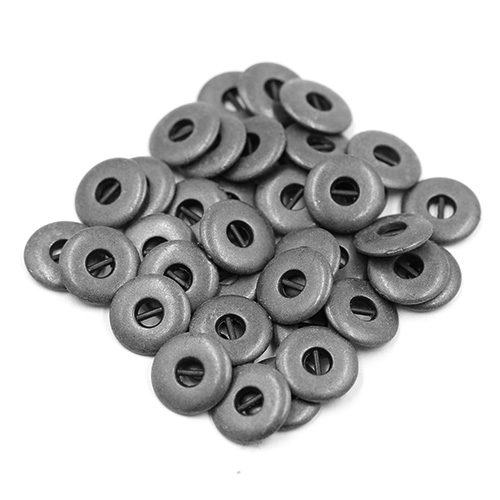 15434 Sullivans 11mm Round Metal Button 2 Hole With Circle Insert - Silver - 37 In A Tube