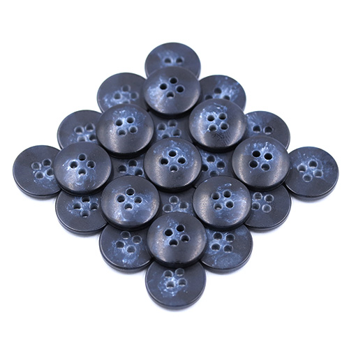 15449 Sullivans 15mm Round Plastic Button 4 Hole - Two Tone Navy - 39 In A Tube