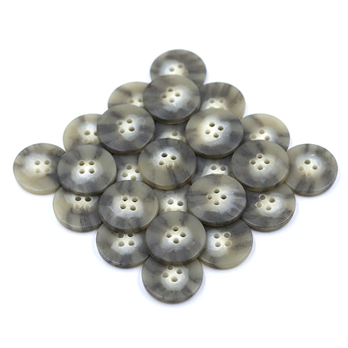 15454 Sullivans 20mm Round Plastic Button 4 Hole - Two Tone Natural - 38 In A Tube