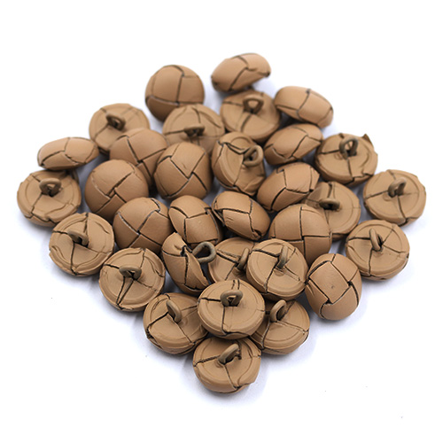 15485 Sullivans 17mm Round Plastic Shank Button - Leather Effect - Beige - 32 In A Tube