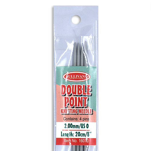 16070 Sullivans Double Point Knit Pins - 20cm X 2mm