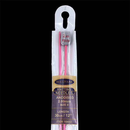 16453 Sullivans Anodised Knit Pins - 30cm X 2mm