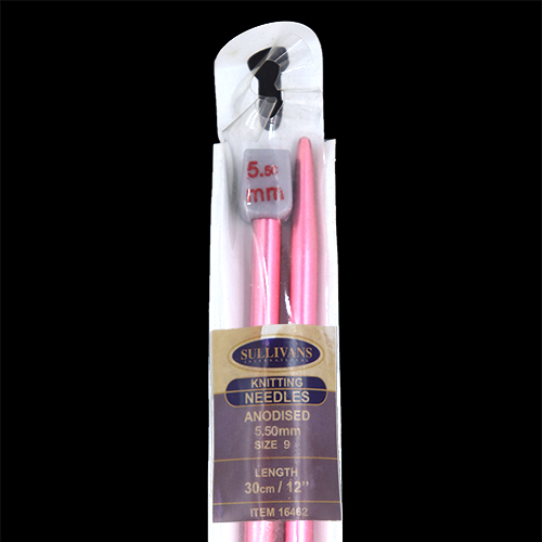 16462 Sullivans Anodised Knit Pins - 30cm X 5.5mm
