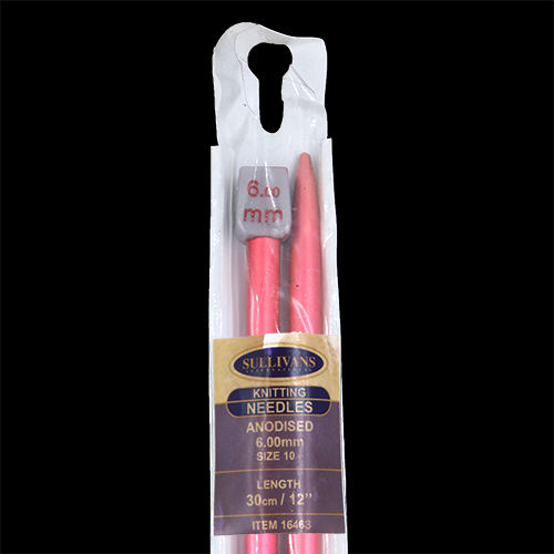 16463 Sullivans Anodised Knit Pins - 30cm X 6mm