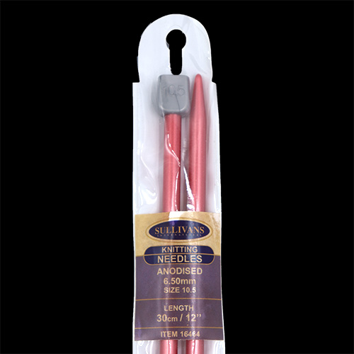 16464 Sullivans Anodised Knit Pins - 30cm X 6.5mm