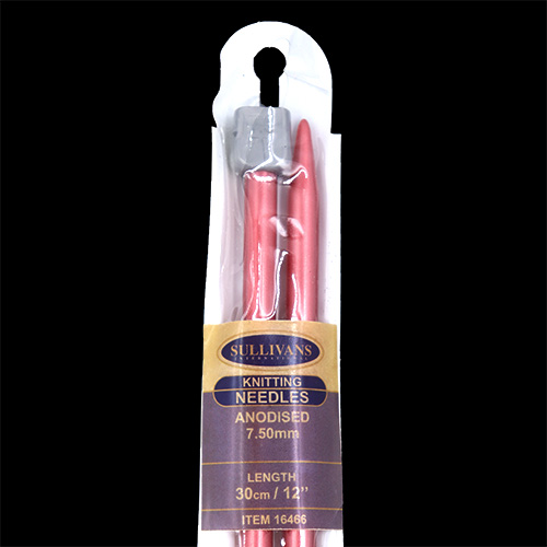 16466 Sullivans Anodised Knit Pins - 30cm X 7.5mm