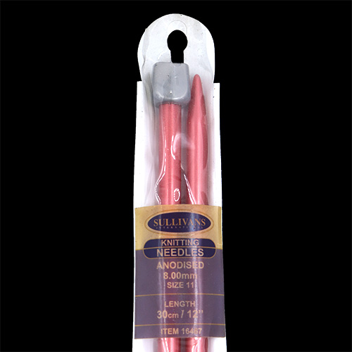 16467 Sullivans Anodised Knit Pins - 30cm X 8mm
