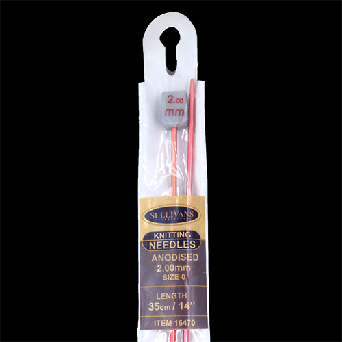 16470 Sullivans Anodised Knit Pins - 35cm X 2mm